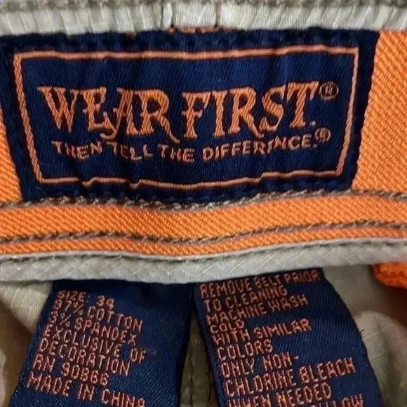 WearFirst Caution Ripstop Day Hiker Cargo Short color Khaki Size 34 - Picture 6 of 6